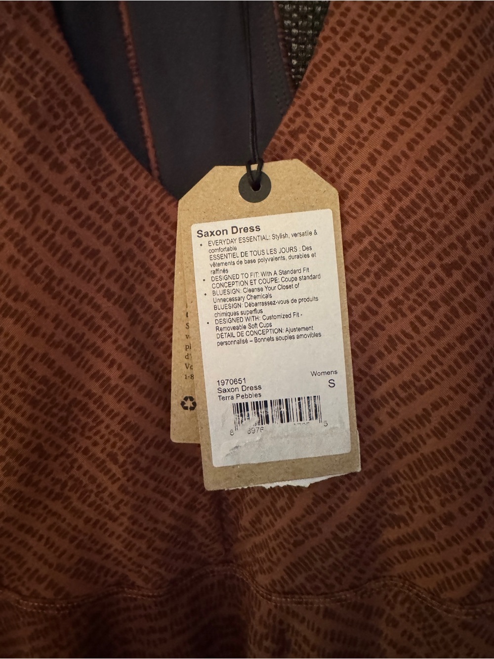 Prana Saxon Dress Terra Pebbles Size Small NWT Rust Brown - Picture 7 of 7